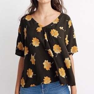 Madewell Rhyme Top in Fall Flowers L